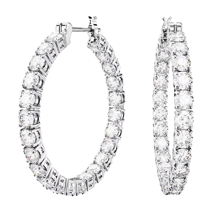 Swarovski Matrix Kreolen Rundschliff Weiss - 5647715