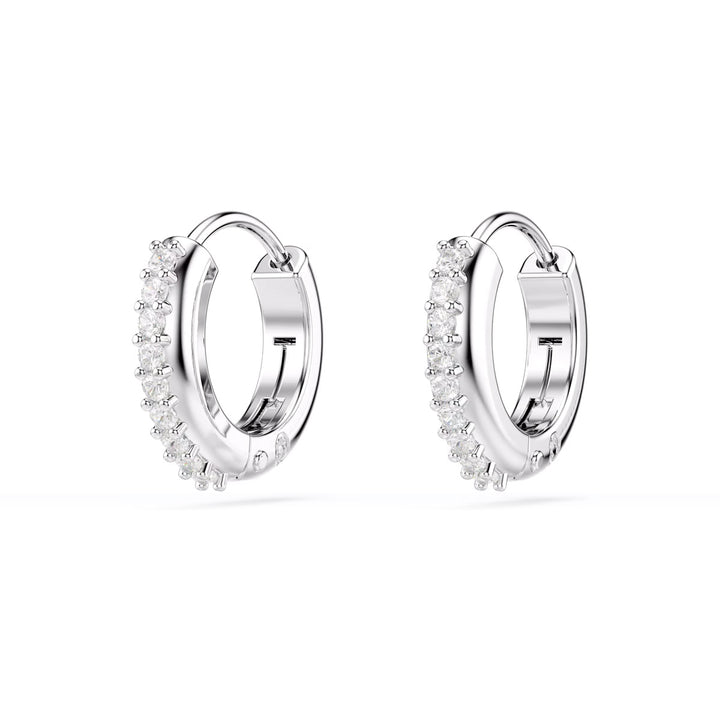 Swarovski Matrix Kreolen Rundschliff Weiss Rhodiniert - 5690670