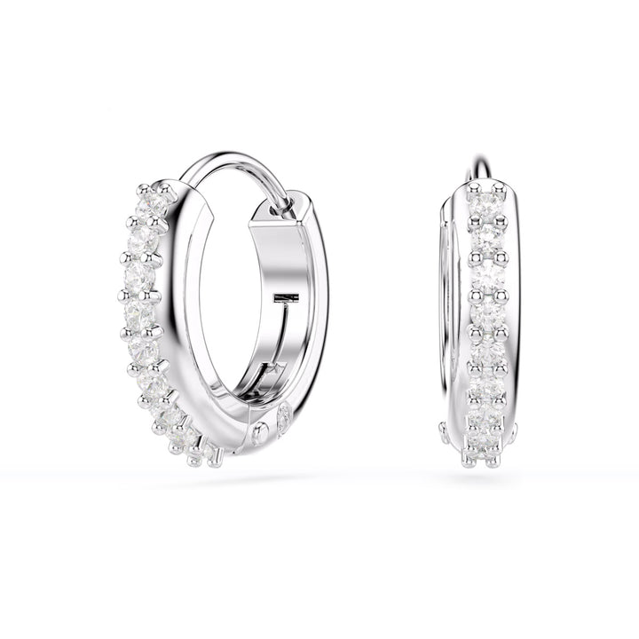 Swarovski Matrix Kreolen Rundschliff Weiss Rhodiniert - 5690670