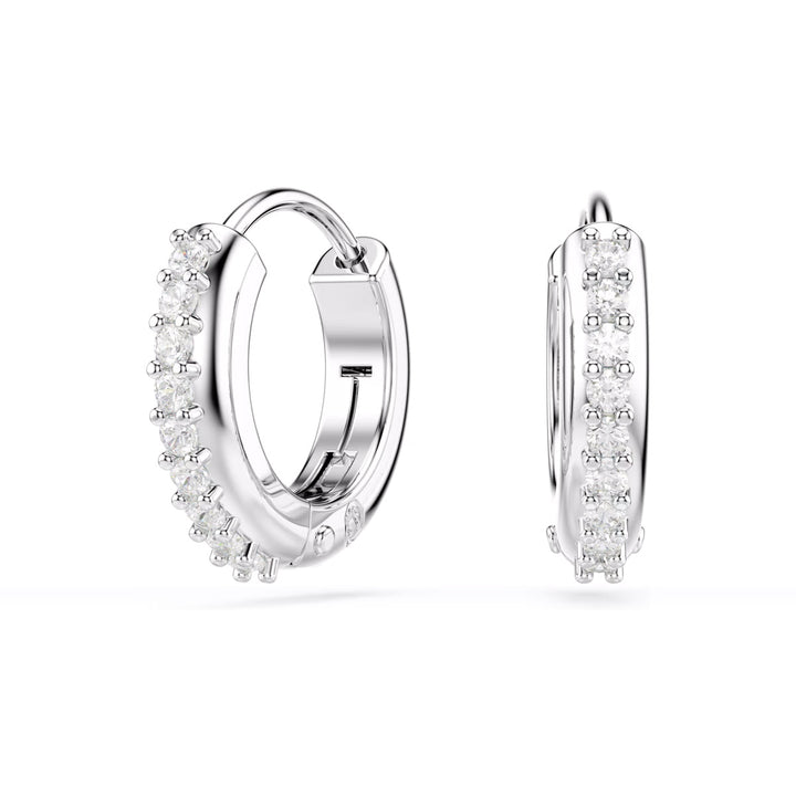 Swarovski Orecchini a cerchio Matrix Taglio Round Bianchi Placcato rodio - 5690670