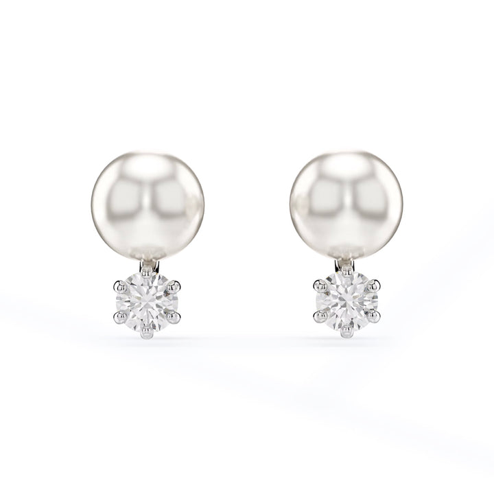 Swarovski Orecchini a lobo Matrix Crystal Pearl Taglio Round Bianchi Placcato rodio - 5694225