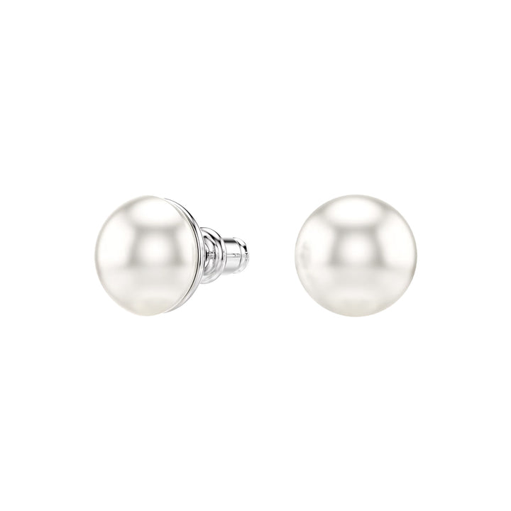 Swarovski Matrix Ohrstecker Kristallperle Weiss Rhodiniert - 5747752