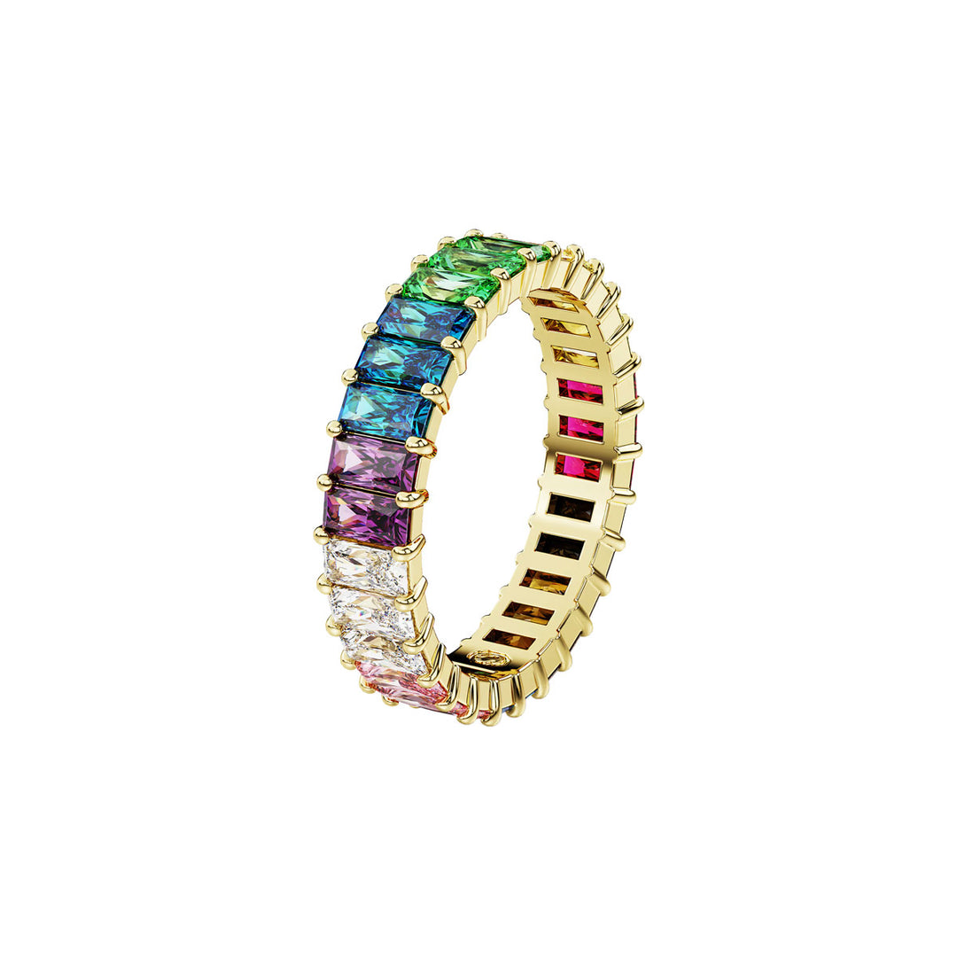 Swarovski Matrix Ring Baguette Schliff Mehrfarbig Goldlegierungsschicht