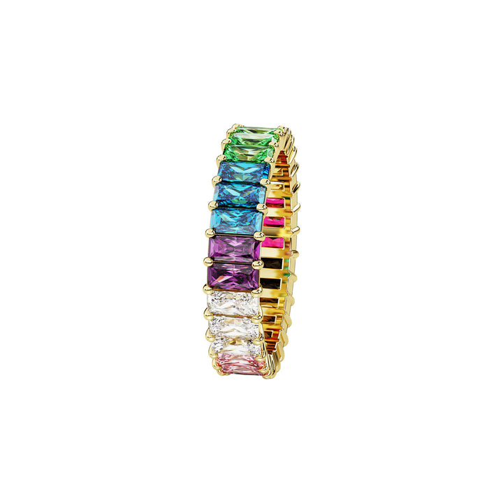 Swarovski Matrix Ring Baguette Schliff Mehrfarbig Goldlegierungsschicht