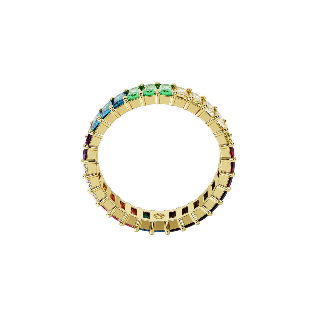 Swarovski Matrix Ring Baguette Schliff Mehrfarbig Goldlegierungsschicht