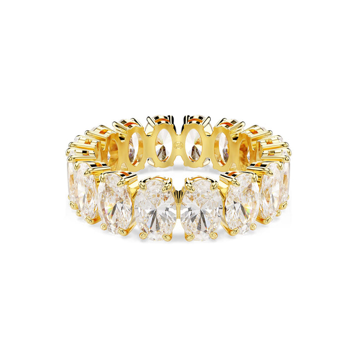 Swarovski Anello Matrix Taglio Oval Bianco Placcato color oro