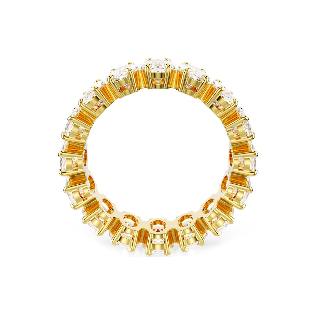 Swarovski Matrix Ring Oval Schliff Weiss Goldlegierungsschicht