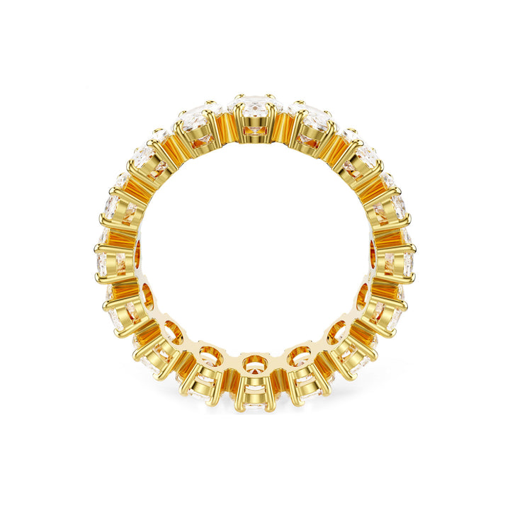 Swarovski Matrix Ring Oval Schliff Weiss Goldlegierungsschicht