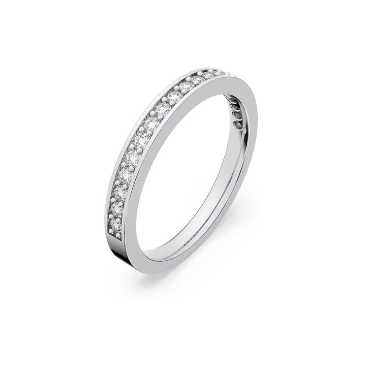 Swarovski Matrix Ring Weiss Rhodiniert