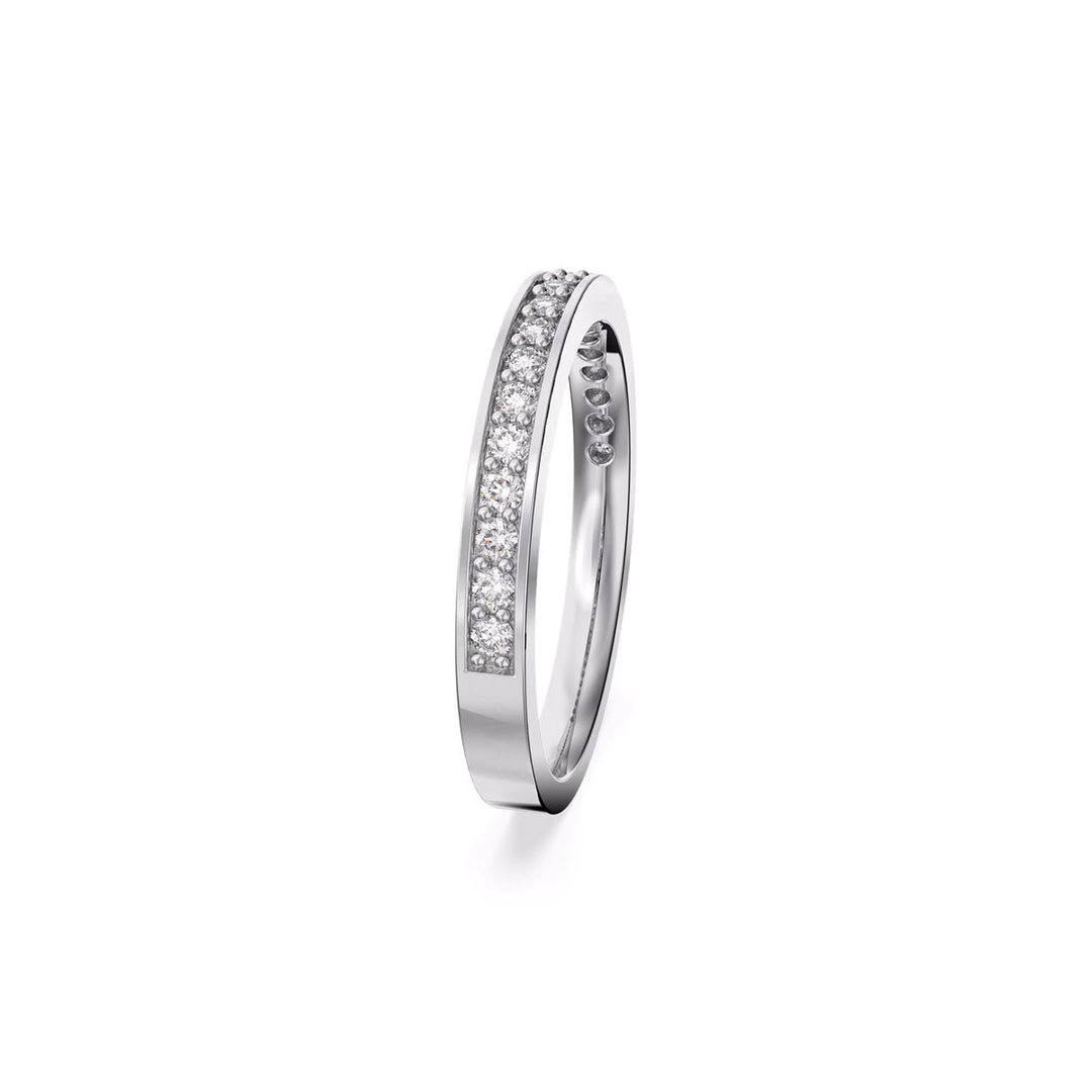 Swarovski Matrix Ring Weiss Rhodiniert