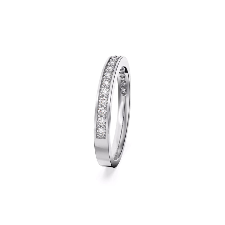 Swarovski Matrix Ring Weiss Rhodiniert
