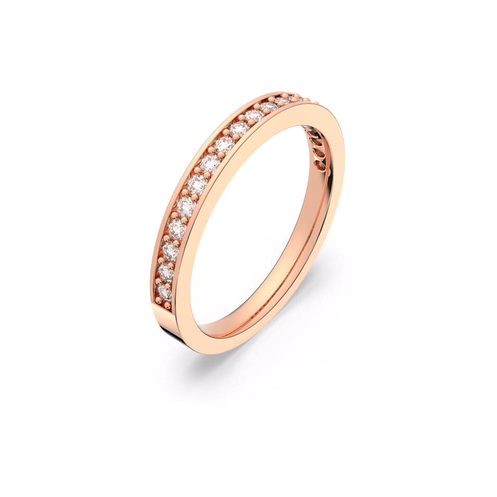 Swarovski Matrix Ring Weiss Roségold Legierungsschicht