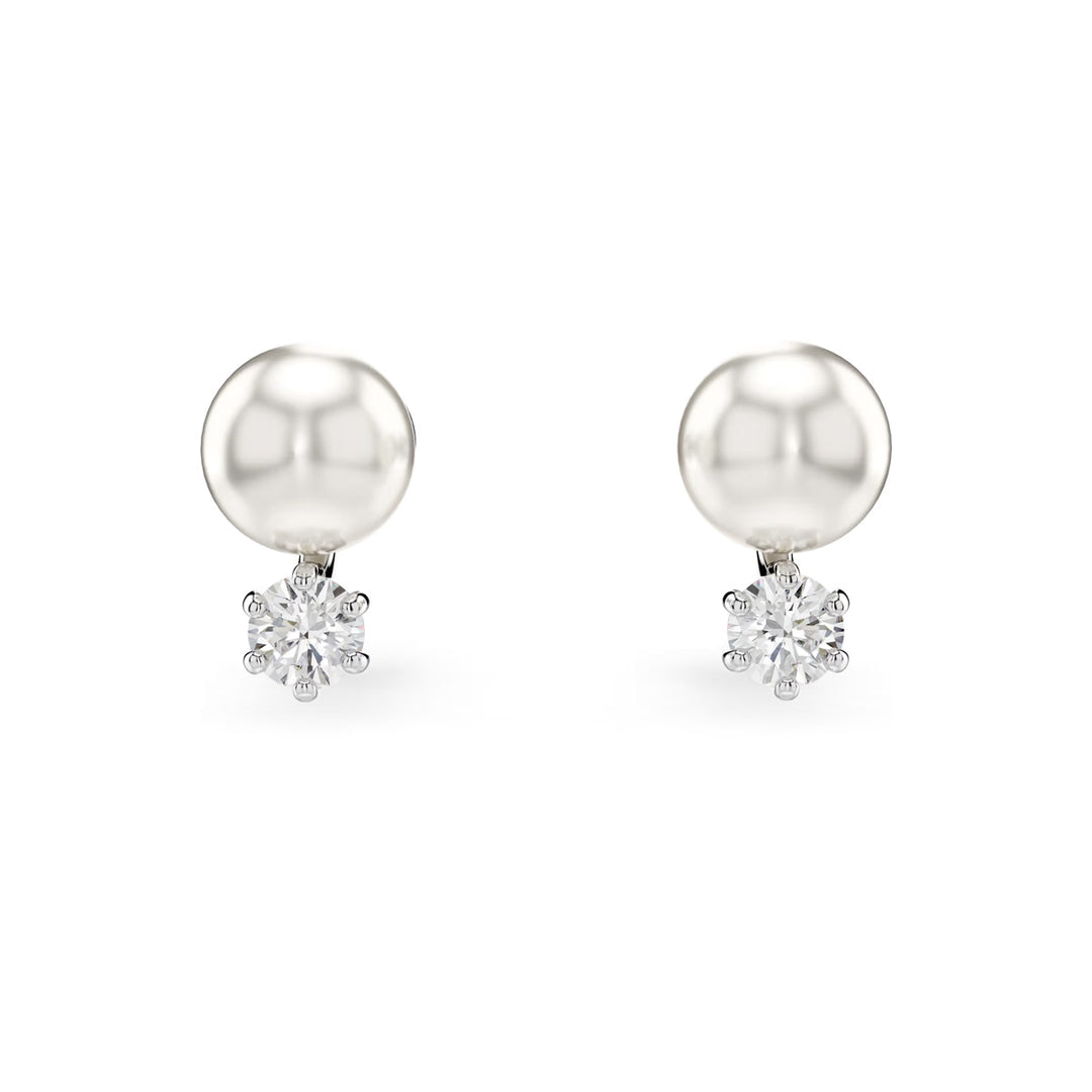 Swarovski Matrix Set Kristallperle Rundschliff Weiss Rhodiniert - 5742040