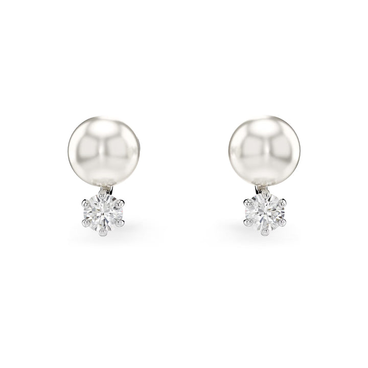 Swarovski Matrix Set Kristallperle Rundschliff Weiss Rhodiniert - 5742040