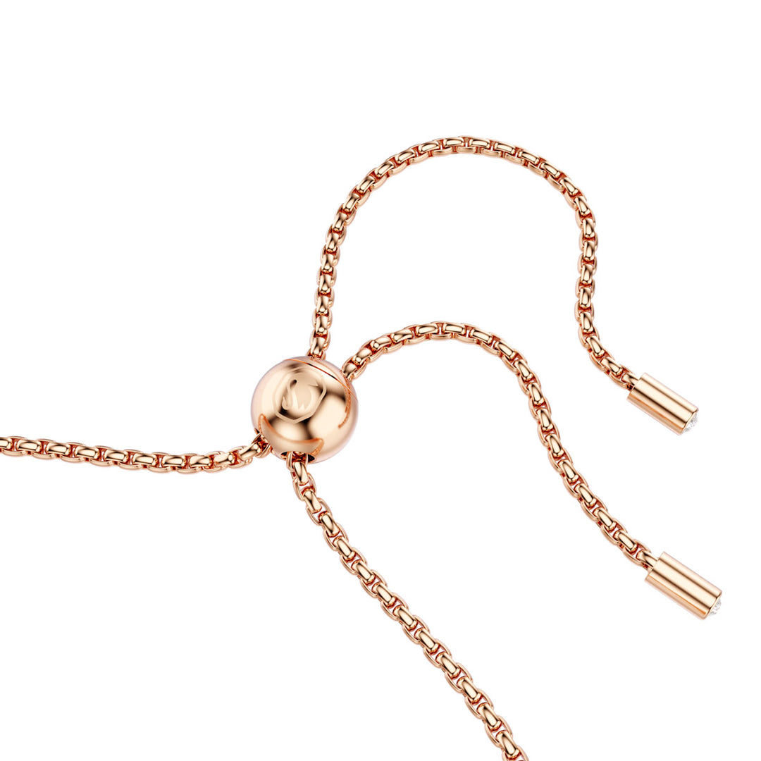 Swarovski Matrix Tennis Armband Rundschliff Weiss Roségold Legierungsschicht - 5677823