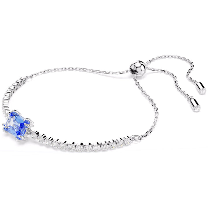 Swarovski Matrix Tennis Armband Verschiedene Schliffe Blau Rhodiniert - 5693412