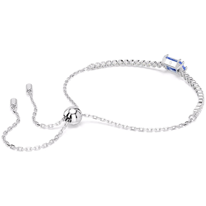 Swarovski Matrix Tennis Armband Verschiedene Schliffe Blau Rhodiniert - 5693412