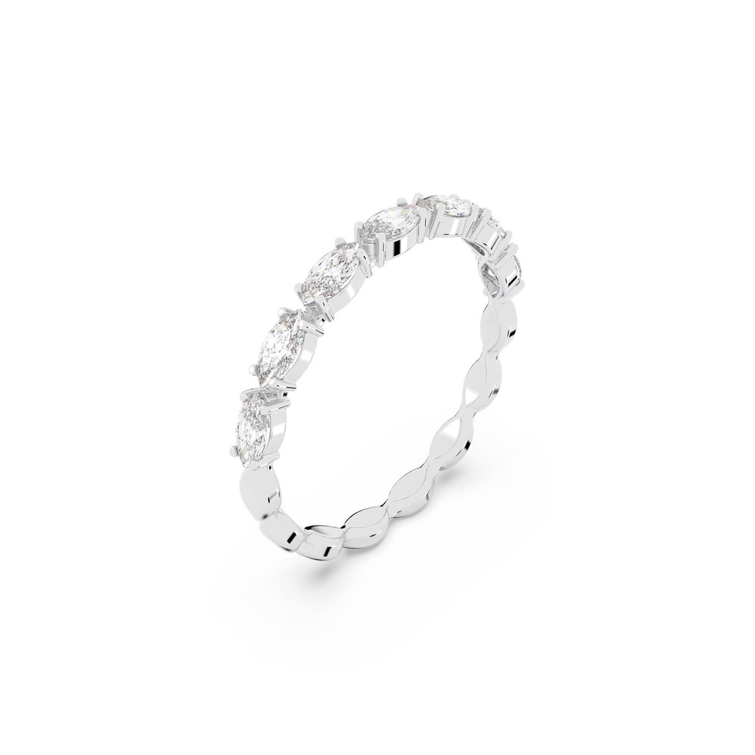 Swarovski Matrix Vittore Ring Marquise Schliff Weiss Rhodiniert