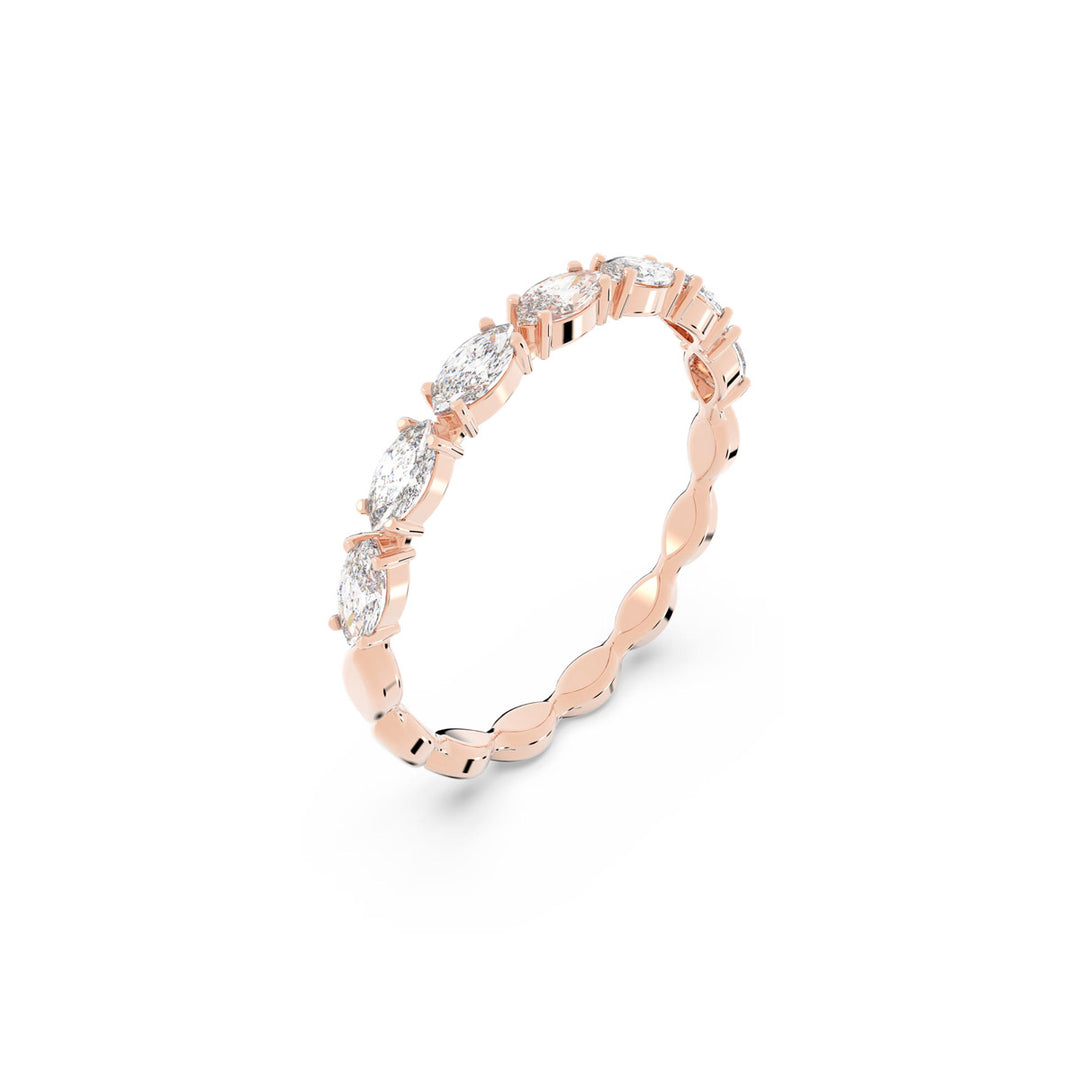 Swarovski Matrix Vittore Ring Marquise Schliff Weiss Roségold Legierungsschicht
