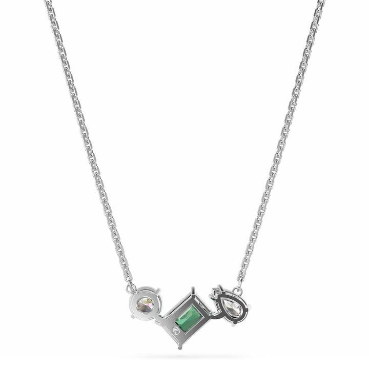 Swarovski Mesmera Halskette Verschiedene Schliffe Grün Rhodiniert - 5668278