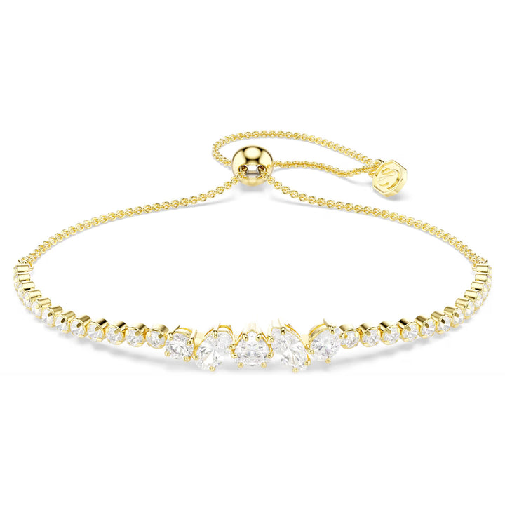 Swarovski Braccialetto Mesmera Taglio misto Bianco Finitura oro 18K - 5747939