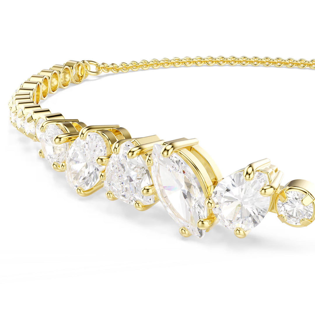 Swarovski Mesmera Armband Verschiedene Schliffe Weiss 18K goldbeschichtet - 5747939