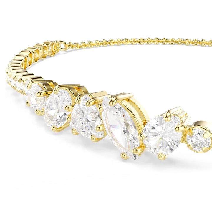 Swarovski Mesmera Armband Verschiedene Schliffe Weiss 18K goldbeschichtet - 5747939