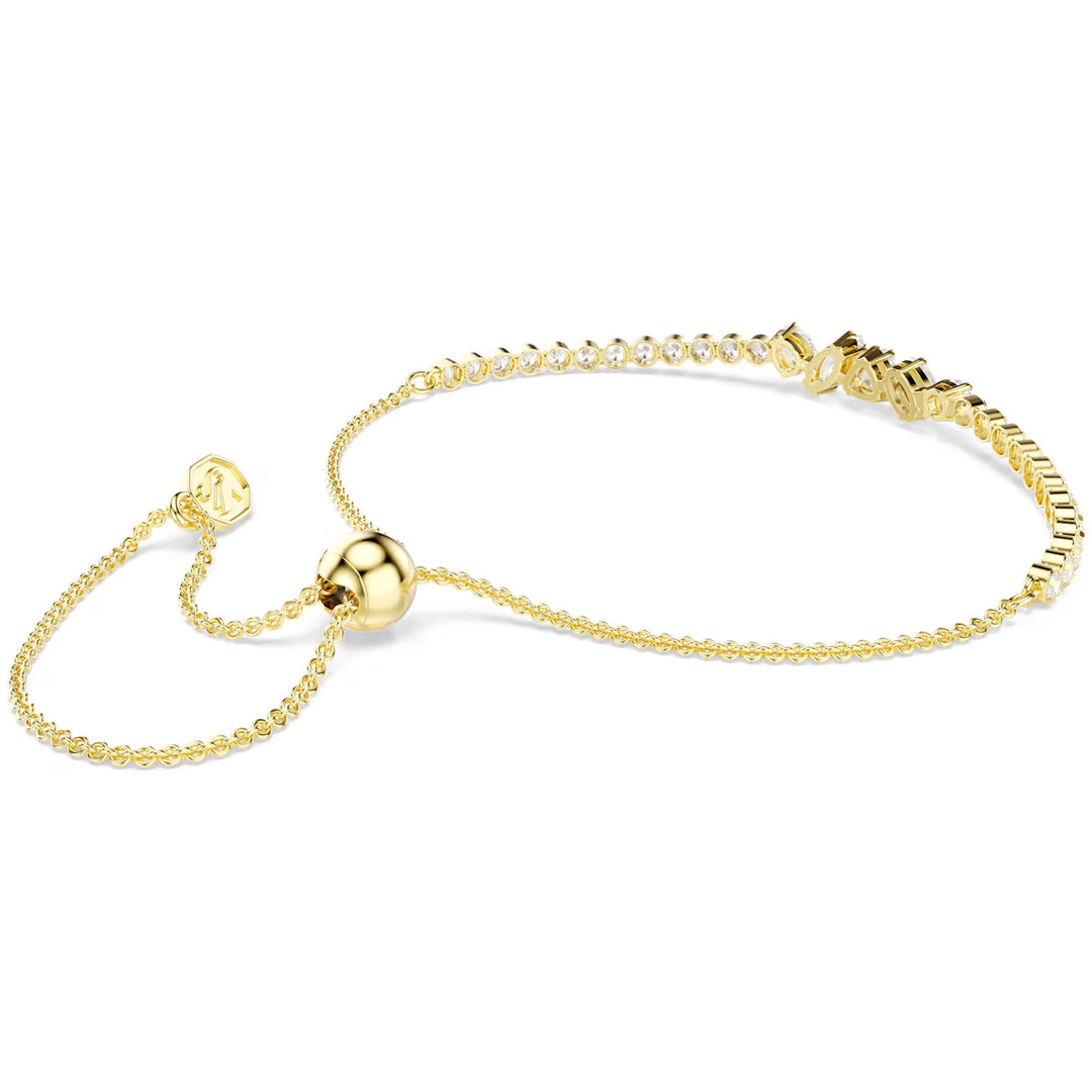 Swarovski Mesmera Armband Verschiedene Schliffe Weiss 18K goldbeschichtet - 5747939