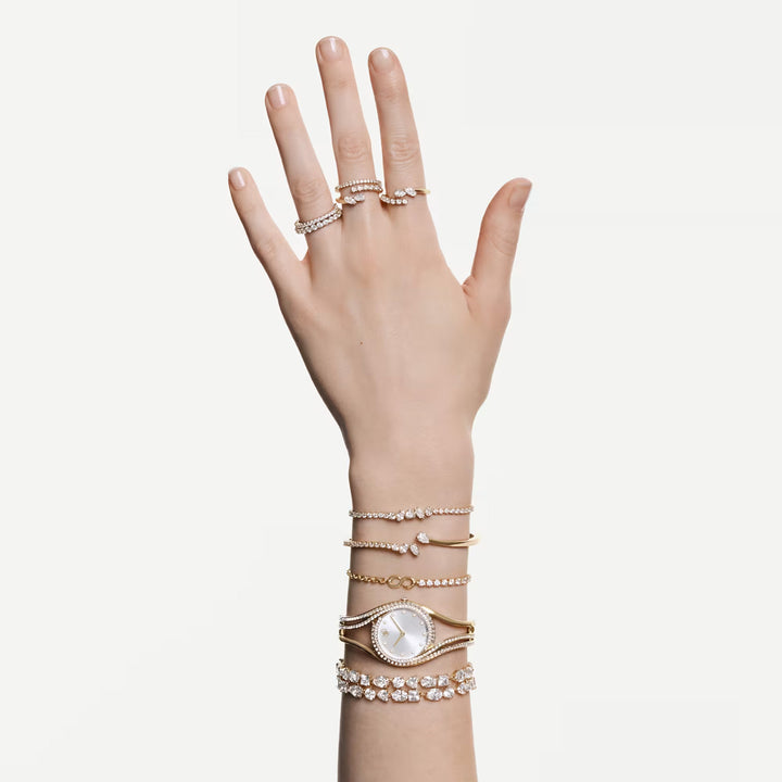 Swarovski Mesmera Armband Verschiedene Schliffe Weiss 18K goldbeschichtet - 5747939