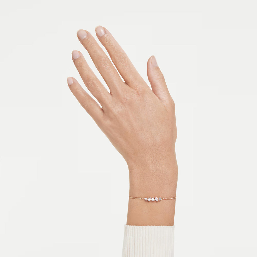 Swarovski Mesmera Armband Verschiedene Schliffe Weiss 18K roségoldbeschichtet - 5764801