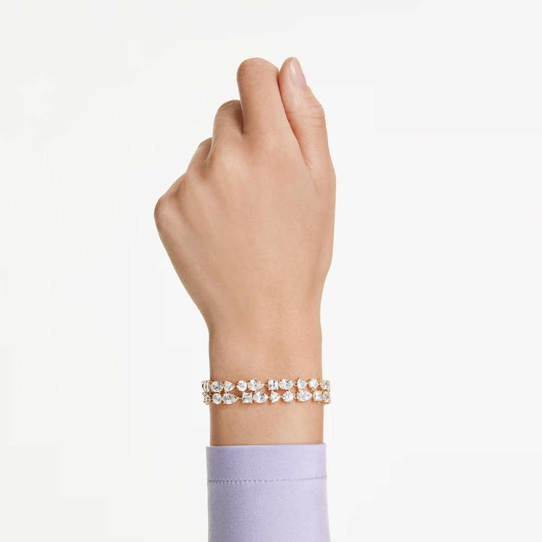 Swarovski Mesmera Armband Verschiedene Schliffe Weiss Goldlegierungsschicht - 5743827