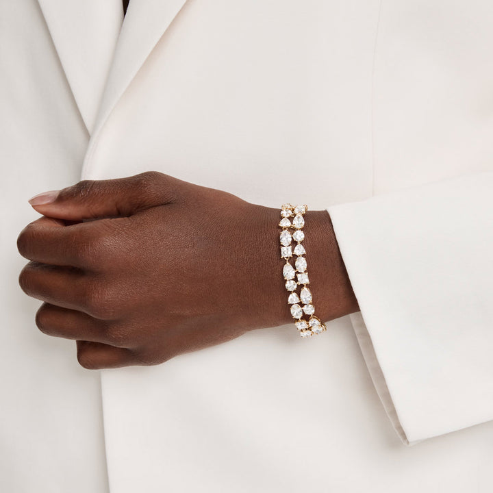 Swarovski Mesmera Armband Verschiedene Schliffe Weiss Goldlegierungsschicht - 5743827