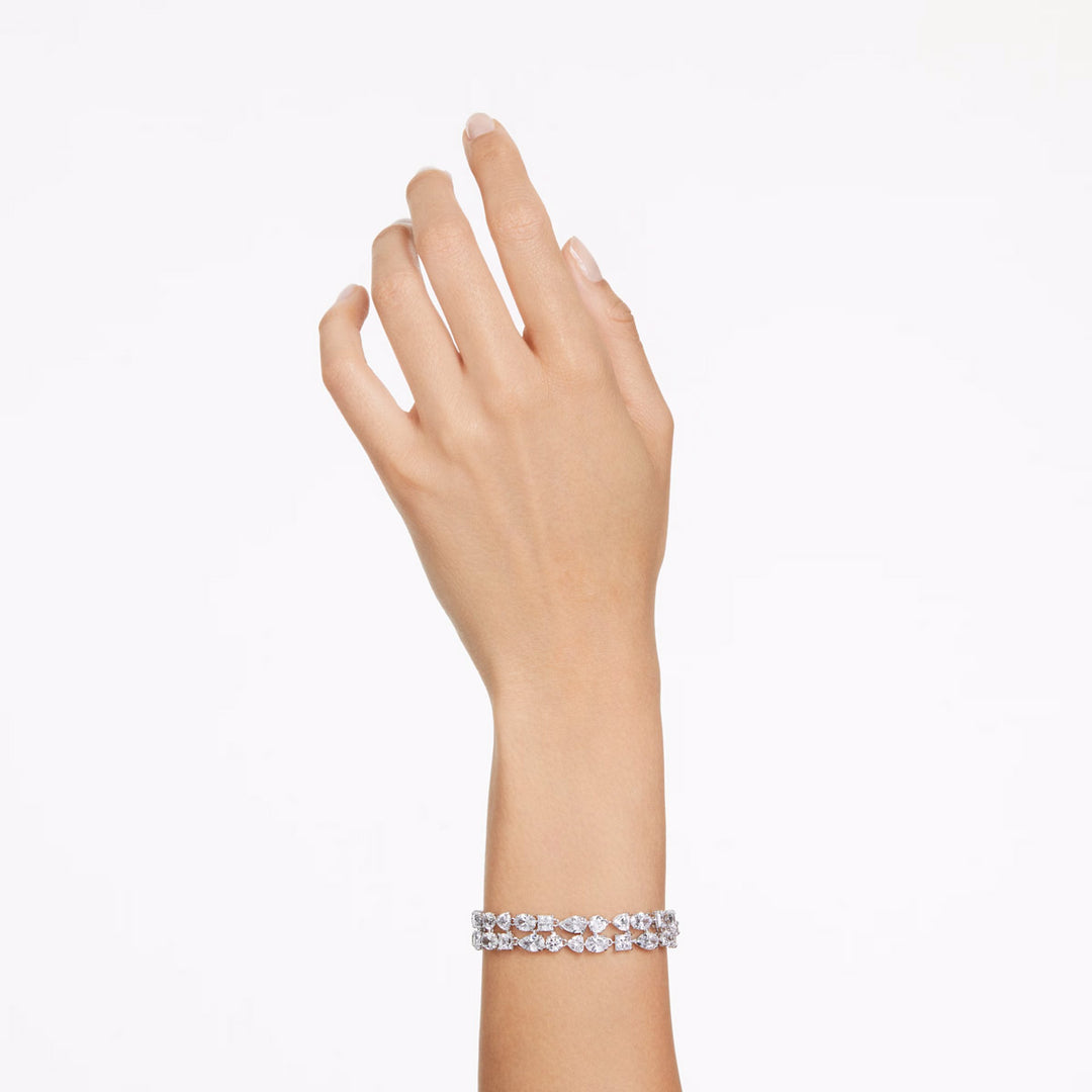 Swarovski Mesmera Armband Verschiedene Schliffe Weiss Rhodiniert - 5669927