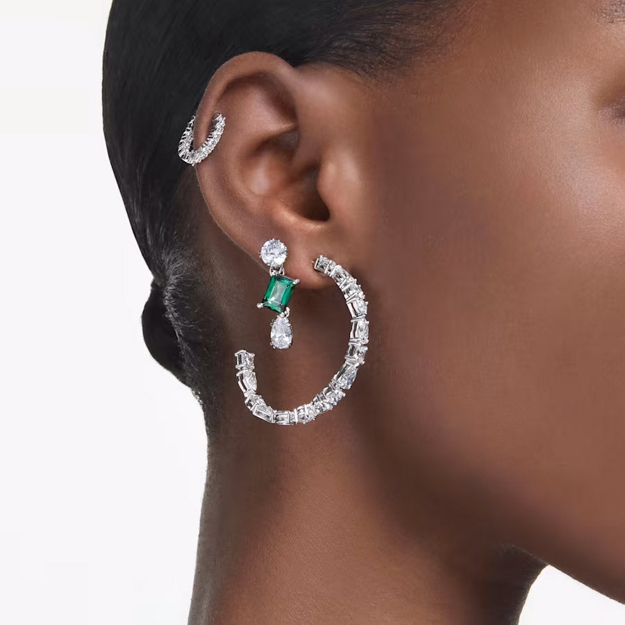 Swarovski Mesmera Drop Ohrhänger Verschiedene Schliffe Grün Rhodiniert - 5665878