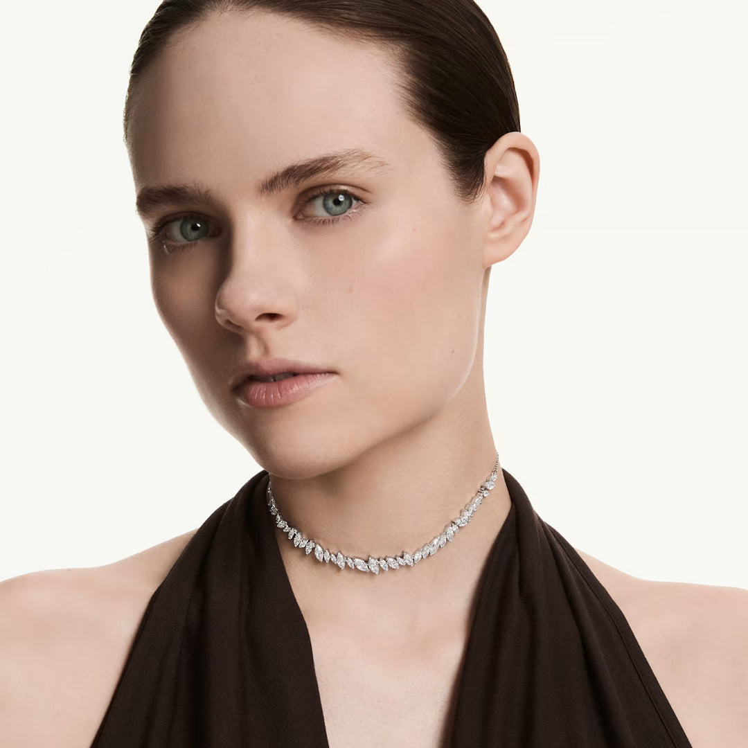 Swarovski Mesmera Halsband Marquise Schliff Weiss Rhodiniert - 5755905