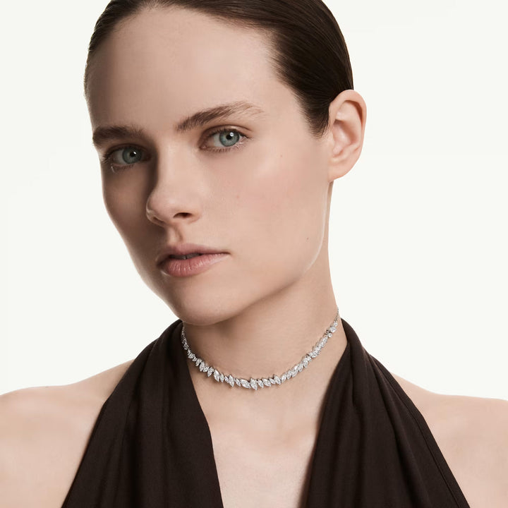 Swarovski Mesmera Halsband Marquise Schliff Weiss Rhodiniert - 5755905