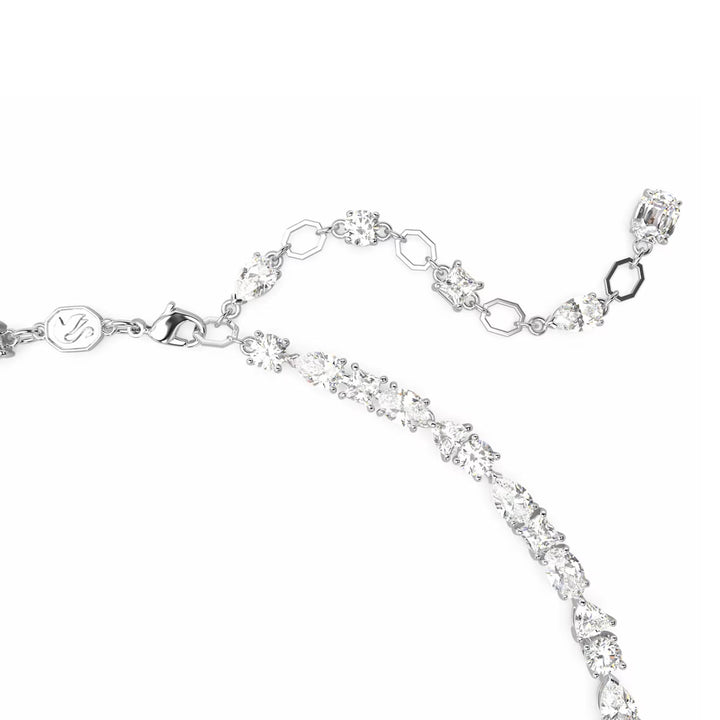 Swarovski Mesmera Halskette Verschiedene Schliffe Weiss Rhodiniert - 5665242