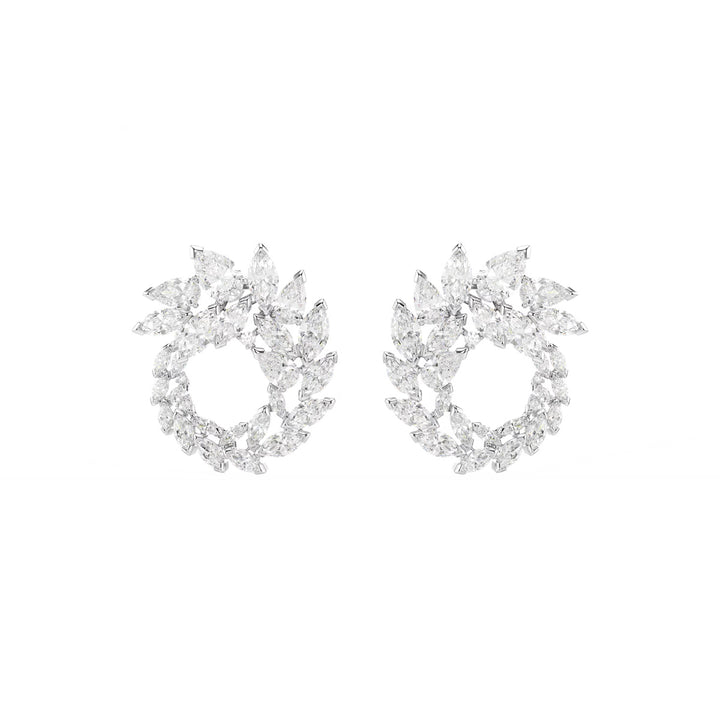 Swarovski Mesmera Hoop Earrings Marquise cut White Rhodium plated - 5748008
