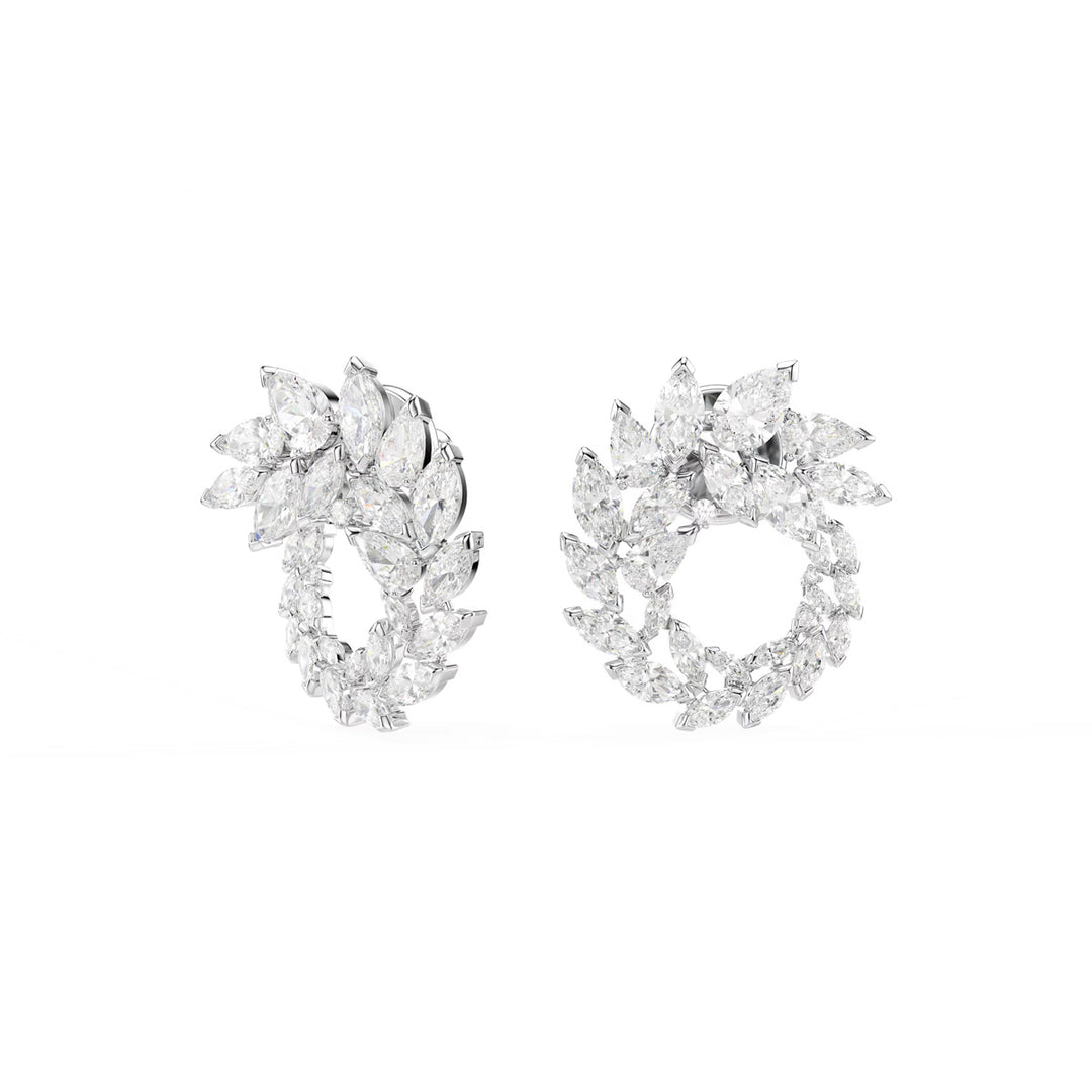 Swarovski Mesmera Kreolen Marquise Schliff Weiss Rhodiniert - 5748008