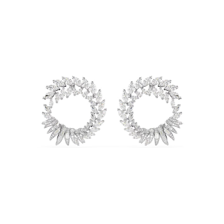 Swarovski Orecchini a cerchio Mesmera Taglio Marquise Bianchi Placcato rodio - 5760966
