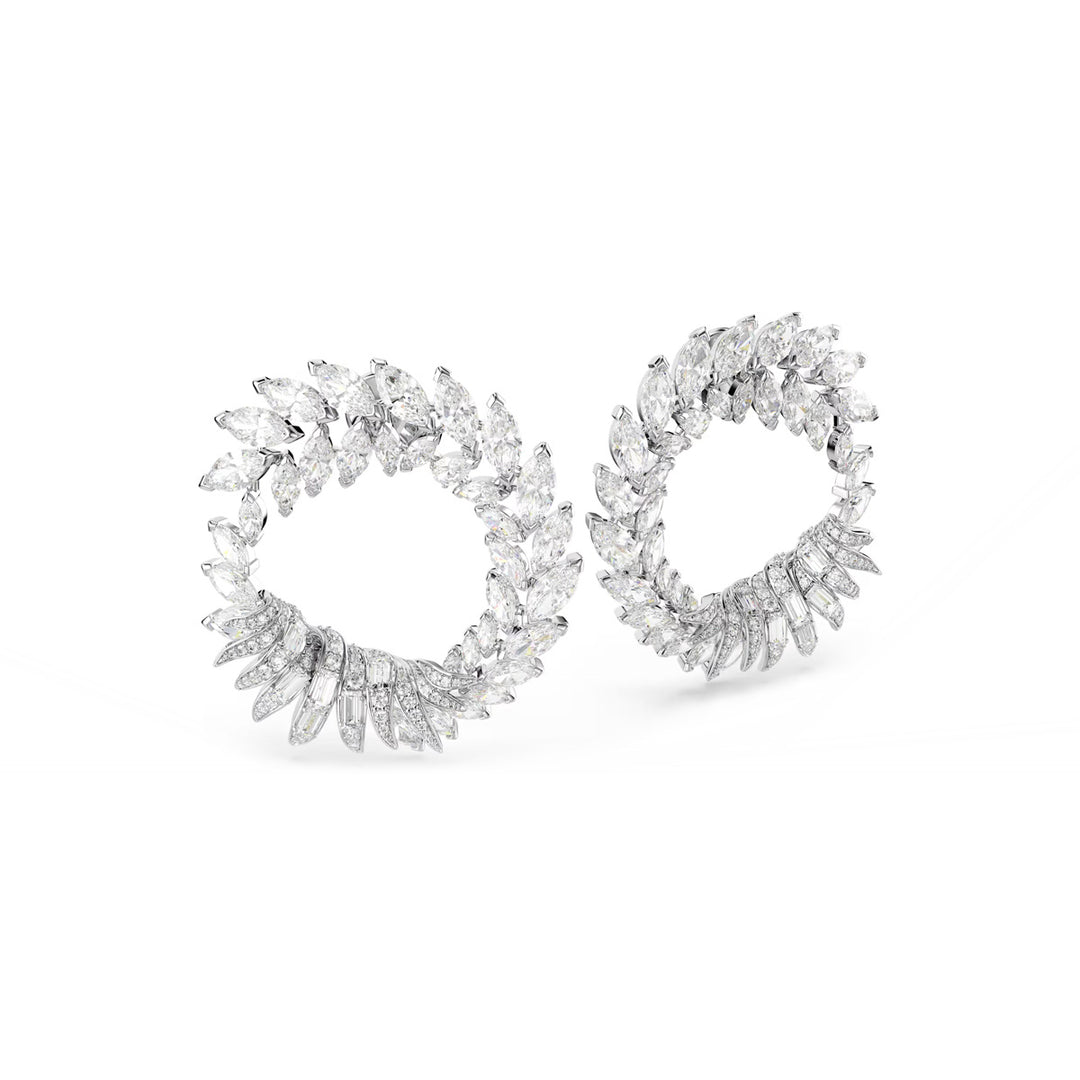 Swarovski Mesmera Kreolen Marquise Schliff Weiss Rhodiniert - 5760966