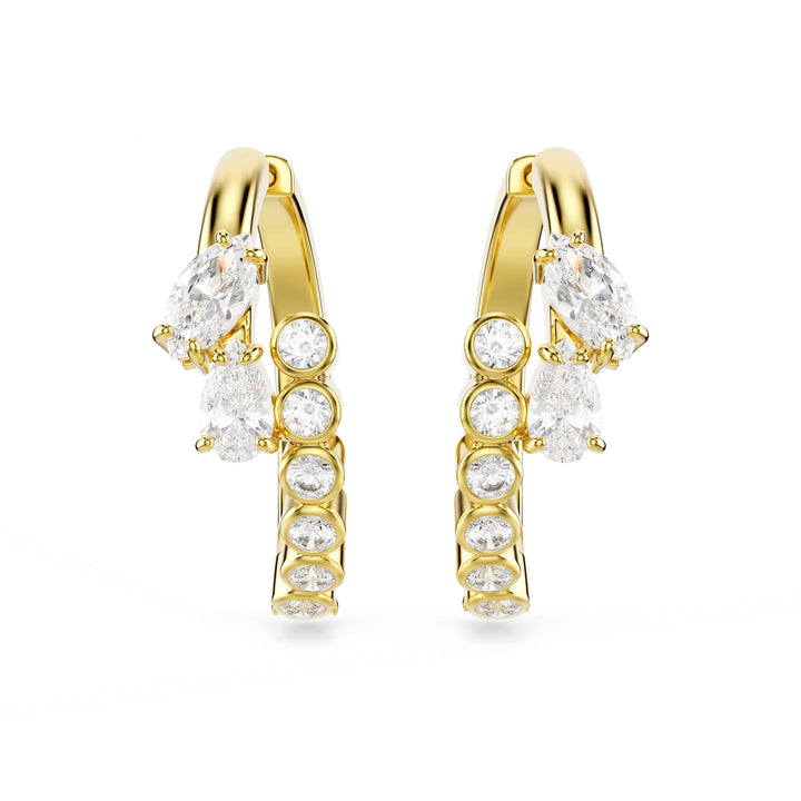 Swarovski Mesmera Kreolen Verschiedene Schliffe Weiss 18K goldbeschichtet - 5761975