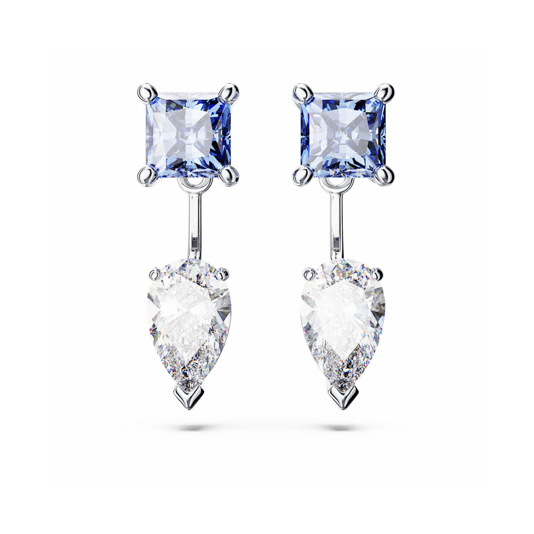 Swarovski Mesmera Ohrring Jackets Verschiedene Schliffe Abnehmbar Blau Rhodiniert - 5665767
