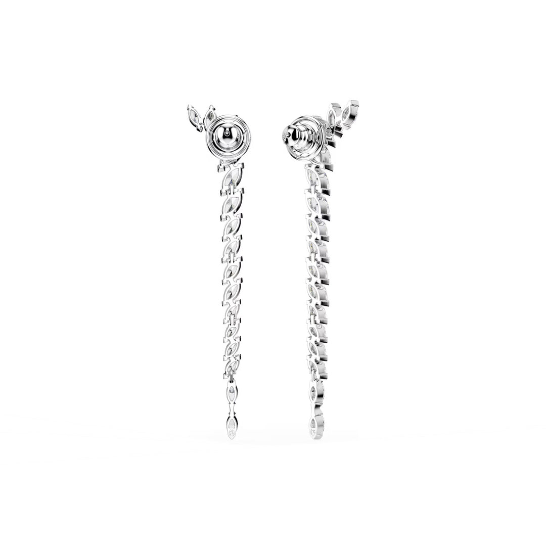 Swarovski Mesmera Ohrringe Marquise Schliff Weiss Rhodiniert - 5748006