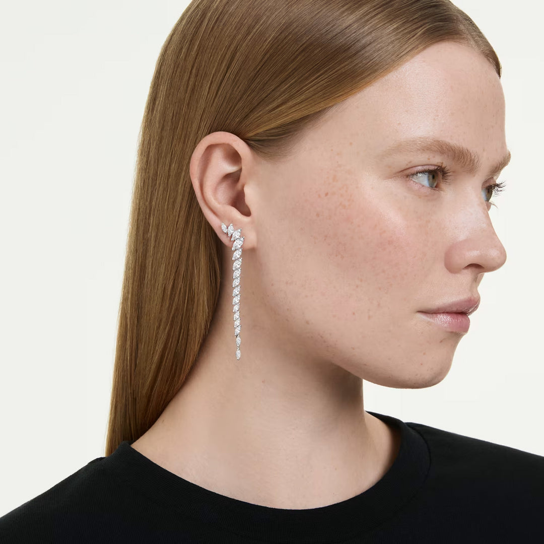 Swarovski Mesmera Ohrringe Marquise Schliff Weiss Rhodiniert - 5748006