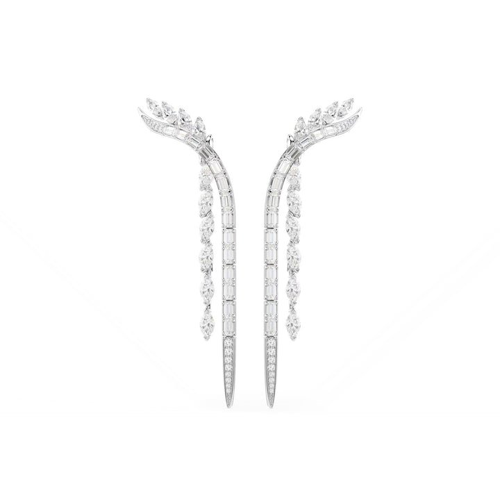 Swarovski Mesmera Ohrringe Verschiedene Schliffe Weiss Rhodiniert - 5753675