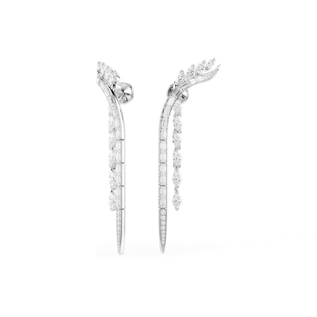 Swarovski Mesmera Ohrringe Verschiedene Schliffe Weiss Rhodiniert - 5753675
