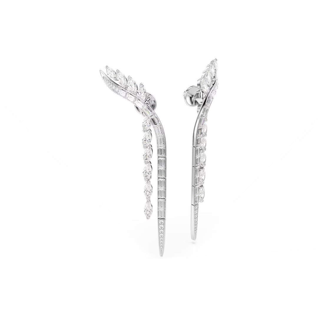 Swarovski Mesmera Ohrringe Verschiedene Schliffe Weiss Rhodiniert - 5753675