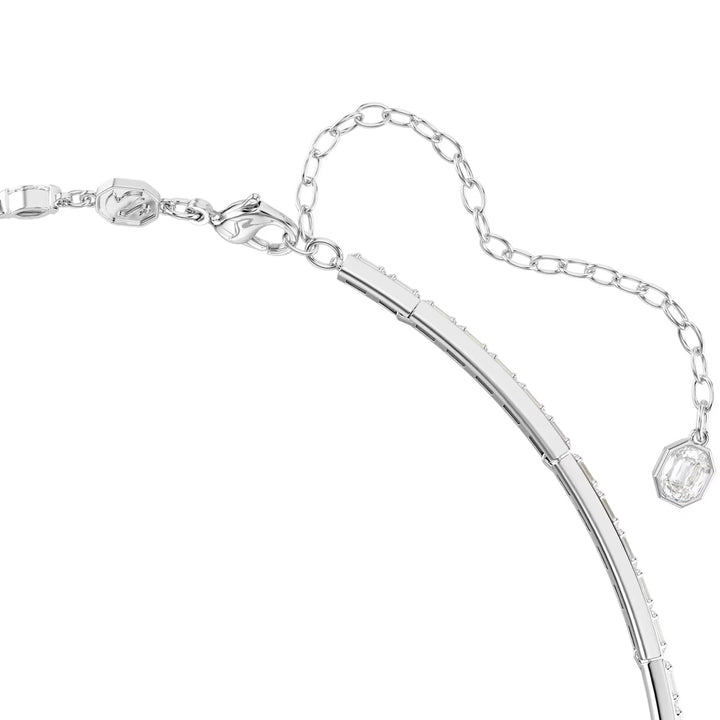 Swarovski Mesmera Y Halskette Verschiedene Schliffe Weiss Rhodiniert - 5748652