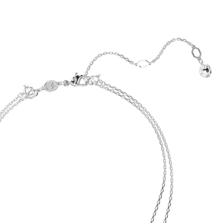 Swarovski Sublima Halskette im Lagenlook Weiss Rhodiniert - 5684244